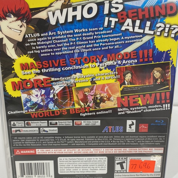 PS3 VIDEO GAME/ PERSONA 4 ARENA ULTIMAX - Picture 4 of 5